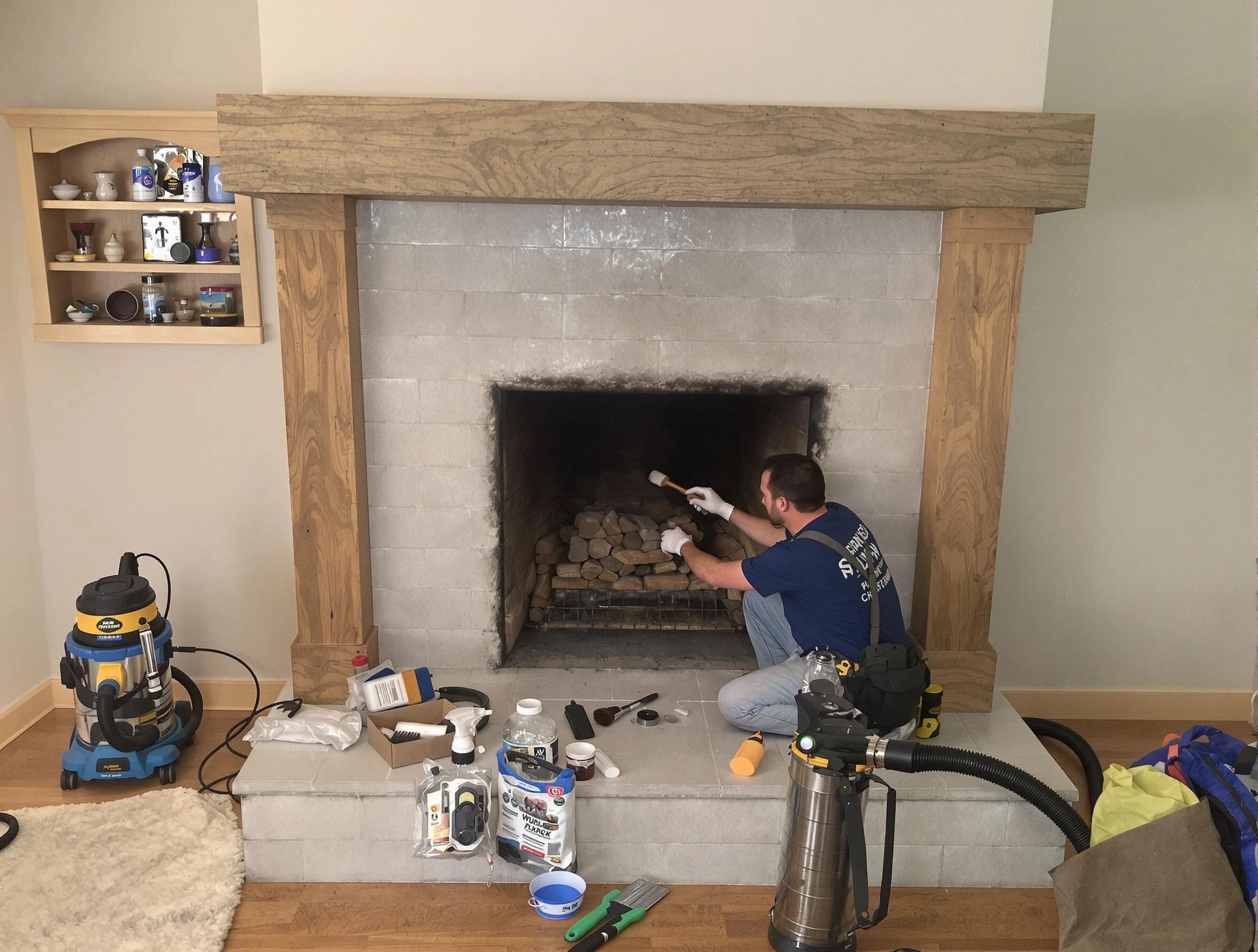 Detailed creosote removal process by Druid Hills Chimney Sweep in Druid Hills, GA