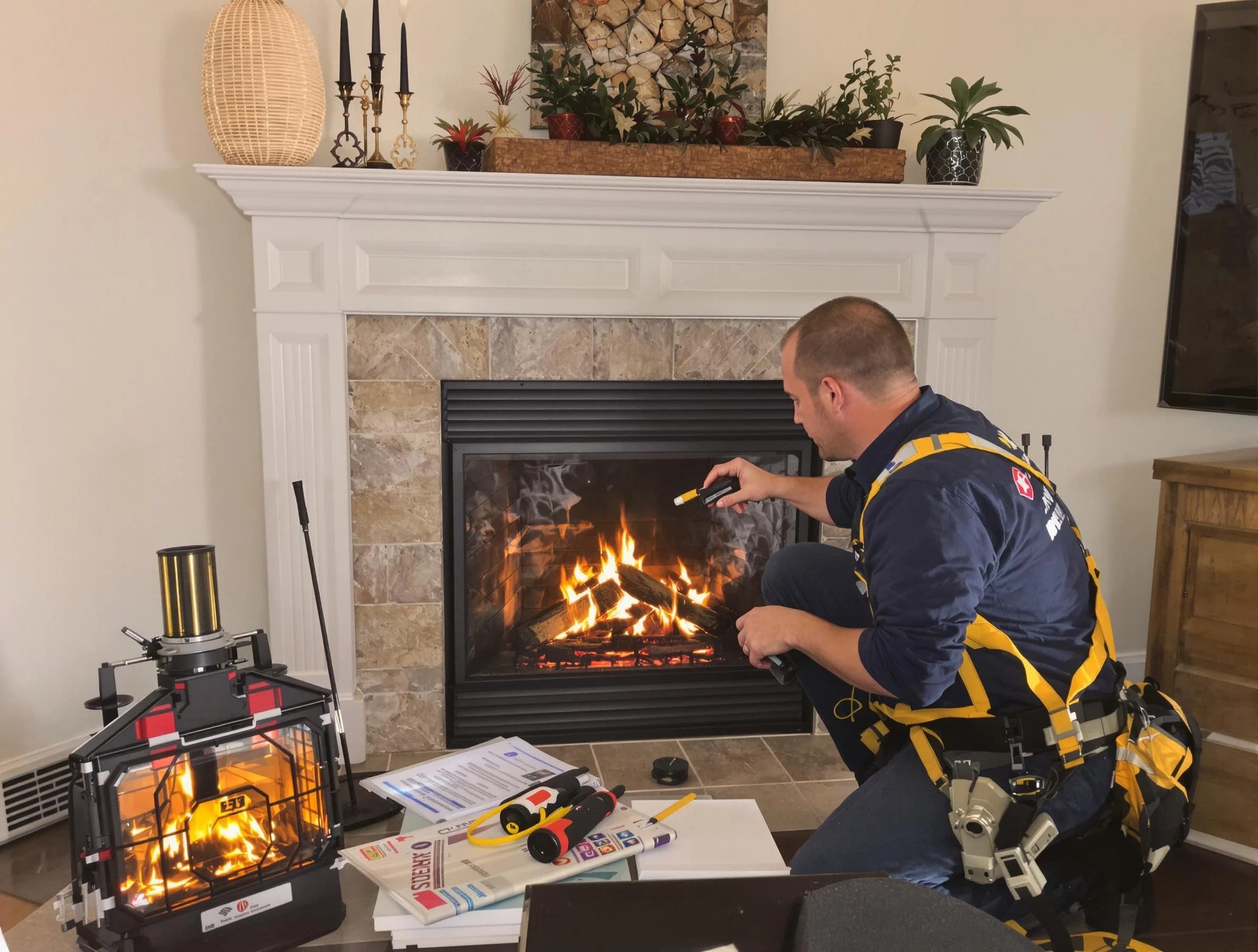 Safety-focused fireplace inspection by Druid Hills Chimney Sweep in Druid Hills, GA