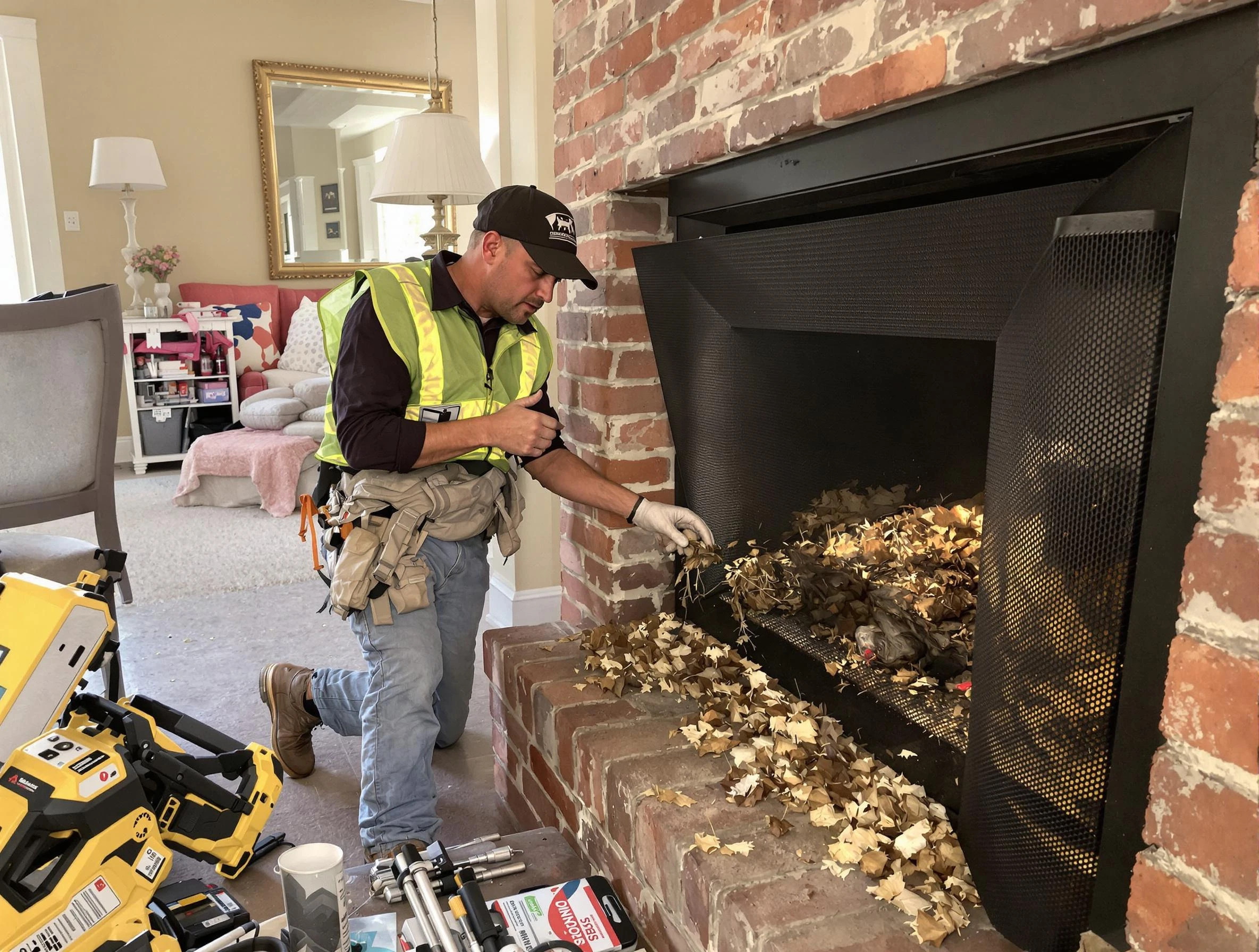 Safe screening installation by Druid Hills Chimney Sweep in Druid Hills, GA