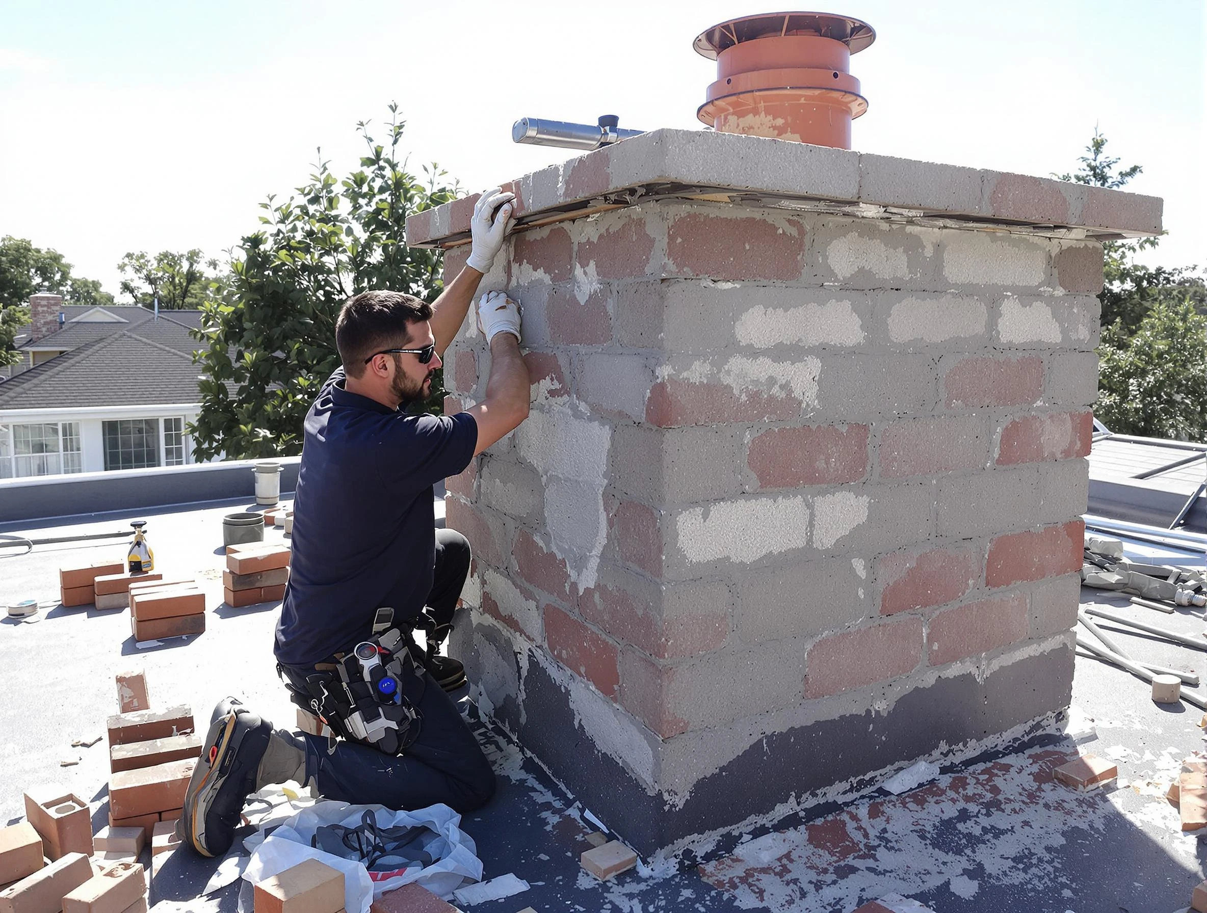 Advanced chimney repair process by Druid Hills Chimney Sweep in Druid Hills, GA