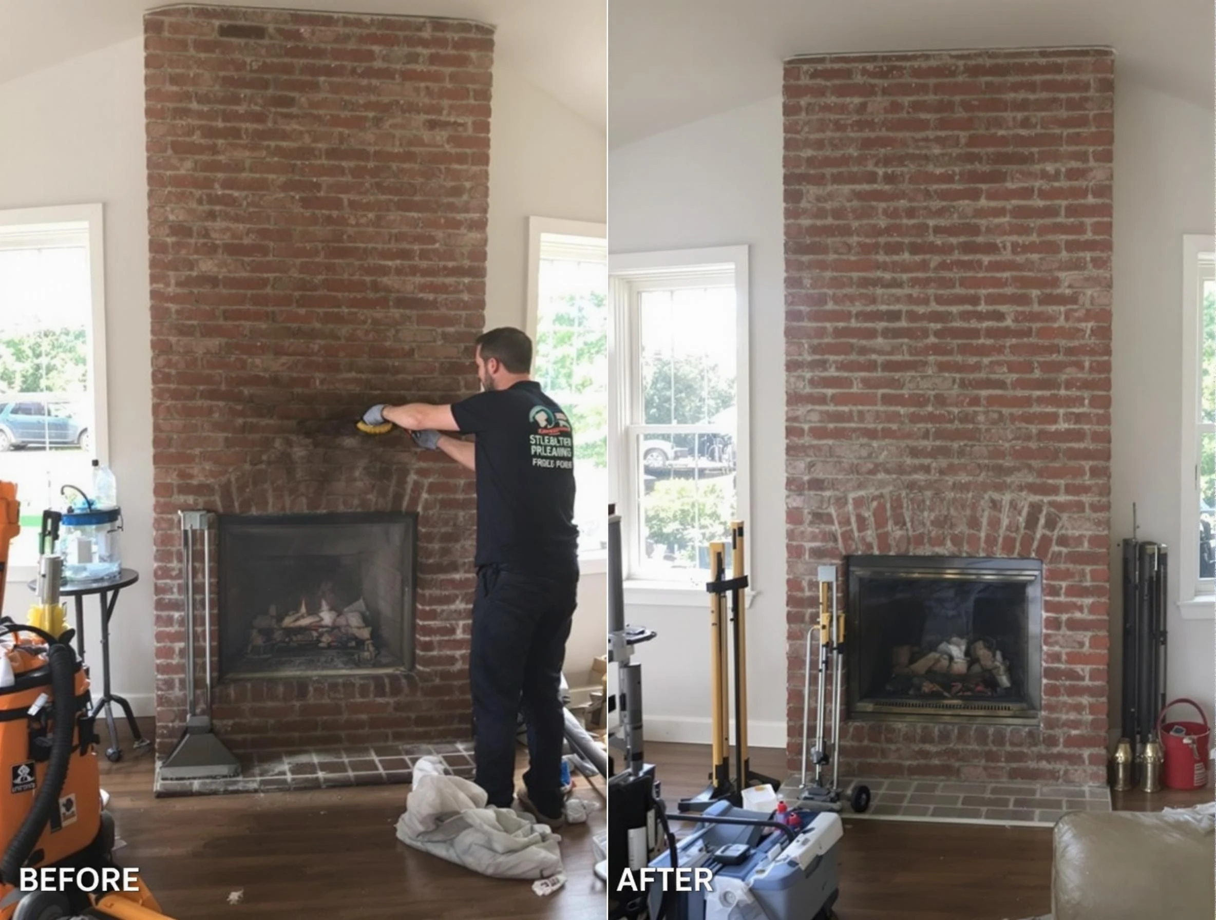 Finished chimney sweeping service by Druid Hills Chimney Sweep in Druid Hills, GA
