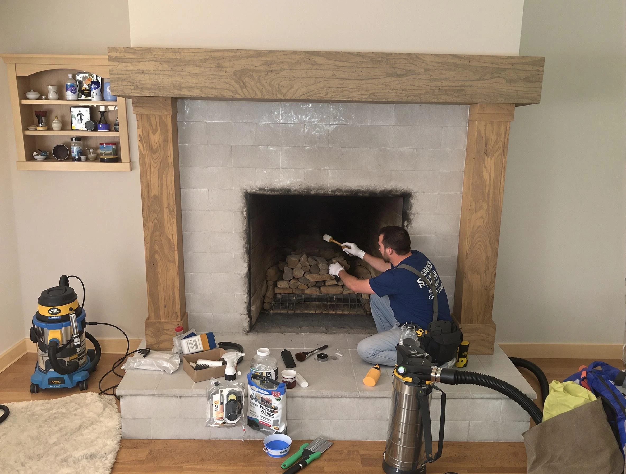Detailed creosote removal process by Druid Hills Chimney Sweep in Druid Hills, GA