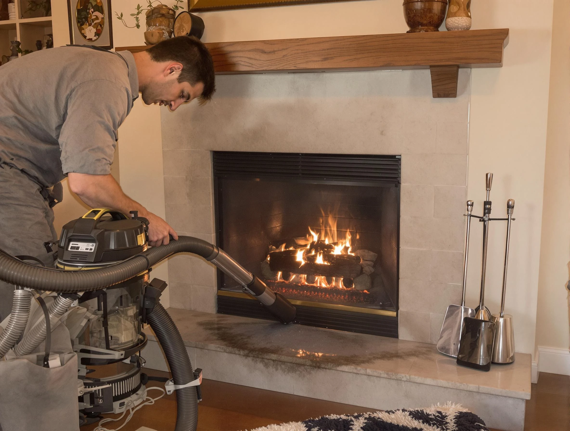Routine fireplace upkeep by Druid Hills Chimney Sweep in Druid Hills, GA